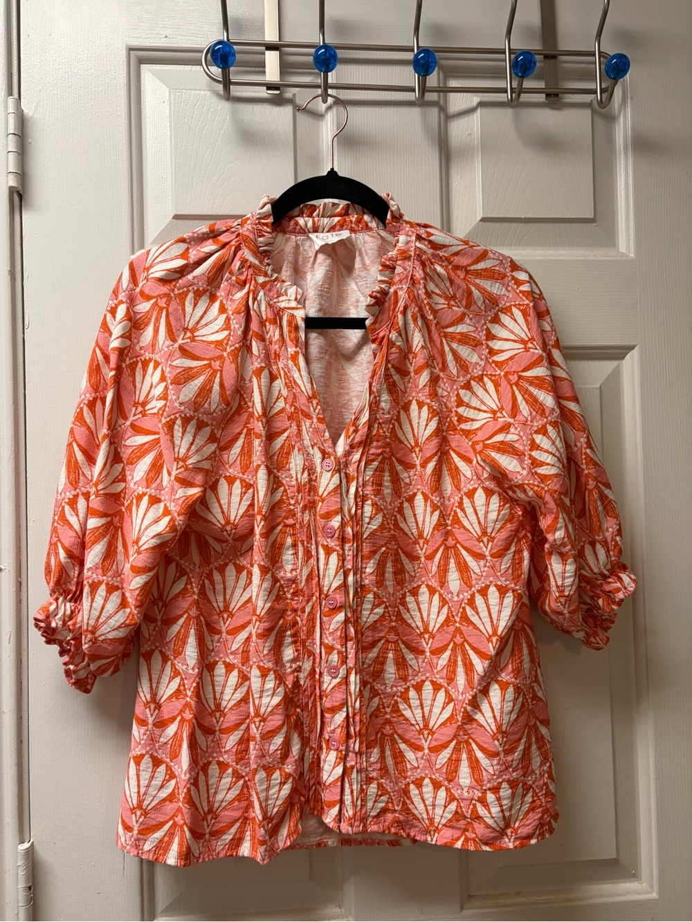 Fate Pink and Orange Floral Ruffle Dress